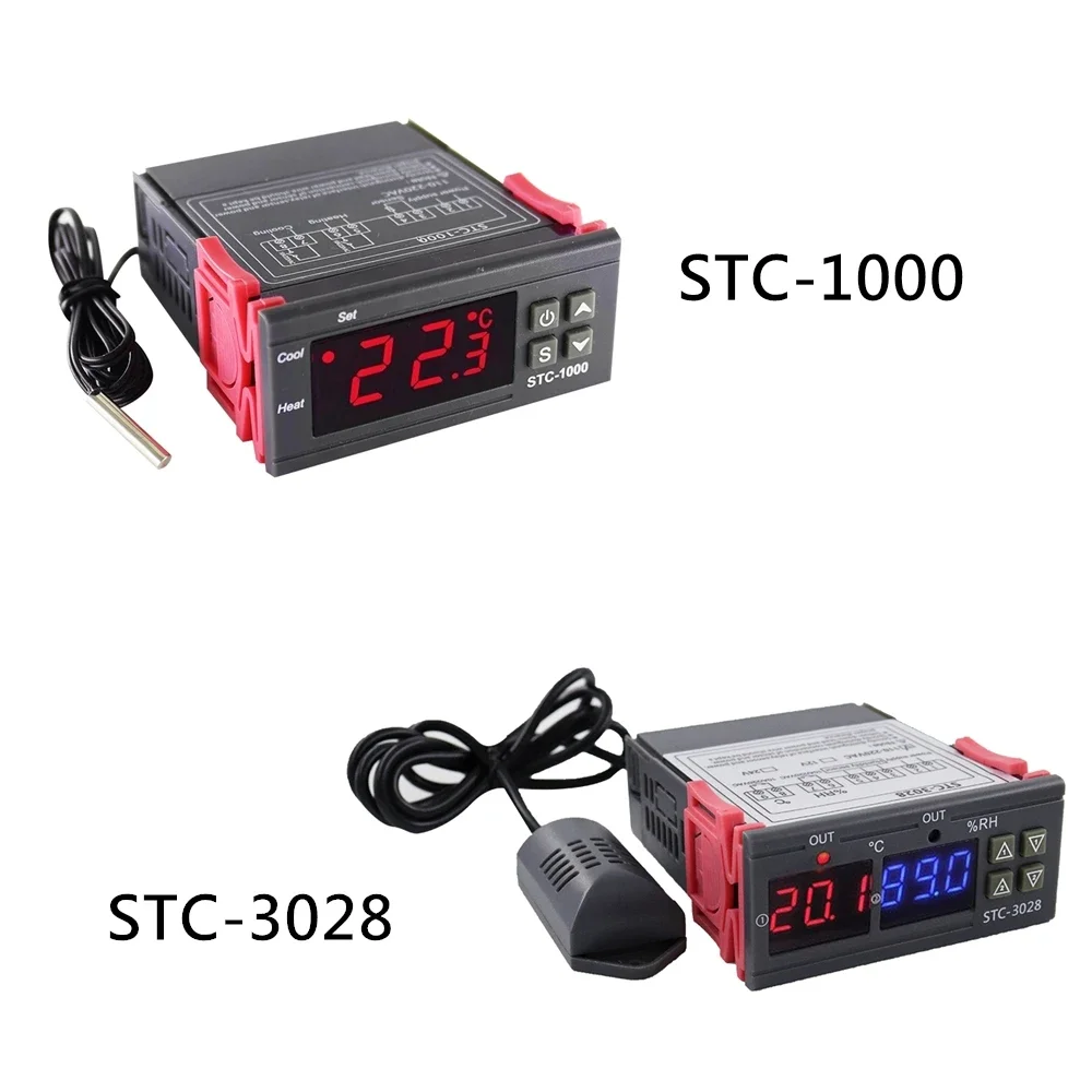 

STC-1000 STC-3028 12V 24V 220V Digital Thermostat Thermometer Hygrometer Temperature Humidity Controller Regulator