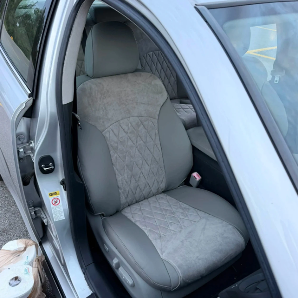 Custom Fit Middle Suede Leather Combined Car Seat Covers 5 Seats Full Set Customize For 2006-2013 LEXUS IS 250 350