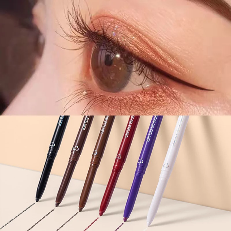 1 szt. Matowy jedwabnik Eyeliner długopis trwała wodoodporna jakość nie kwitną błyszcząca szybkoschnąca Eyeliner żelowa cień w piórze do oczu