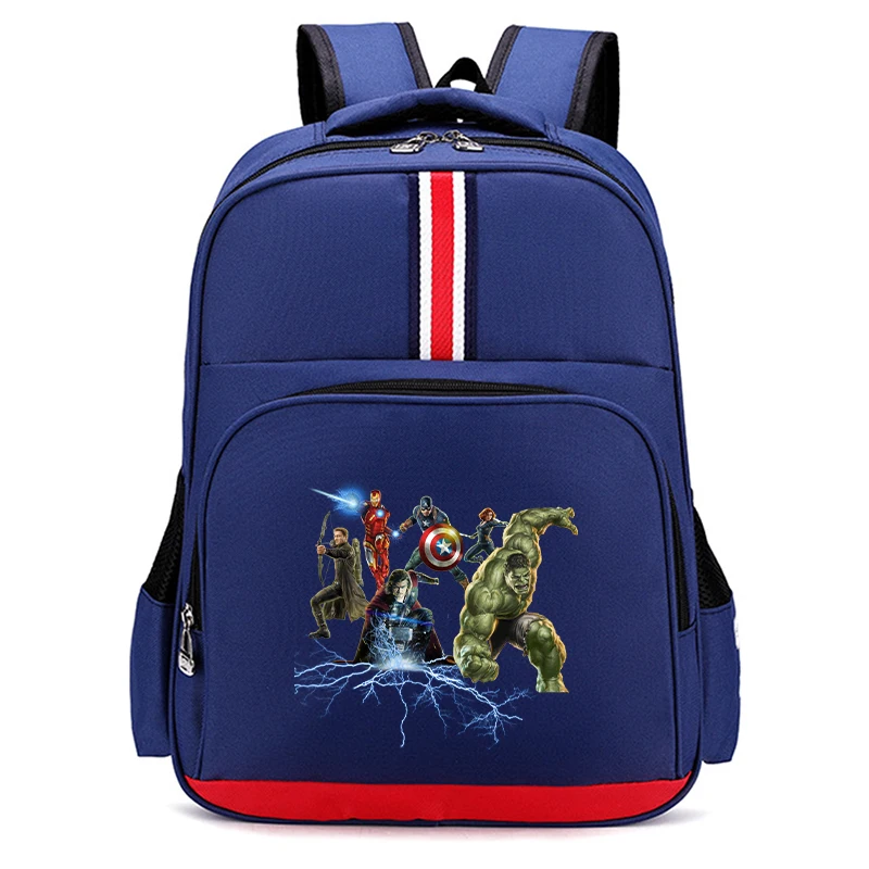 Disney Marvel Heroes Avengers School Bag Movie Cartoon Print Kids Student Supplies Backpack Teenager Cute Storage Knapsack Gift