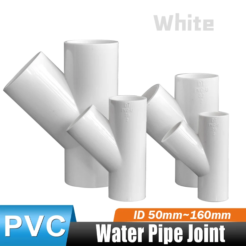 1Pcs White Pvc 45° …