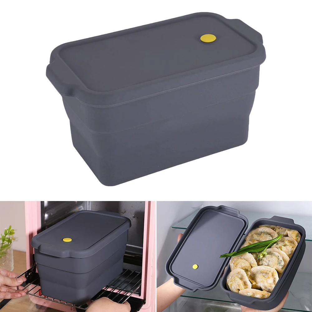 

22.5CM Portable Foldable Food Grade Silicone Toast Bread Mold Kitchen Nonstick Cake Baking Pan Large Food Container Baking Tools