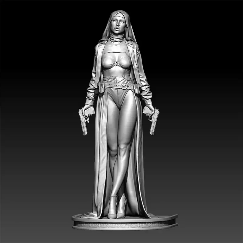 

1/24 1/18 комплект модели из смолы, фигурка воина монахини, скульптура, неокрашенная, окрашенная RW-1398