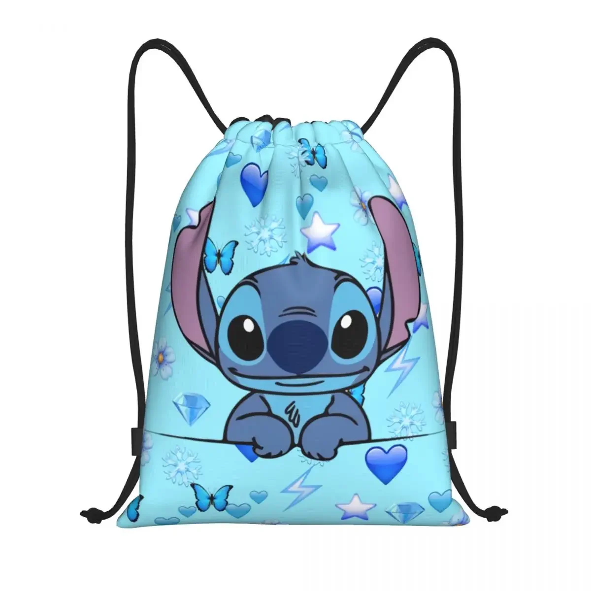 Mochila de desenhos animados personalizada para homens e mulheres, ponto pequeno, cordão, monstro leve, bonito, mochila esportiva de ginástica, sacos para viajar