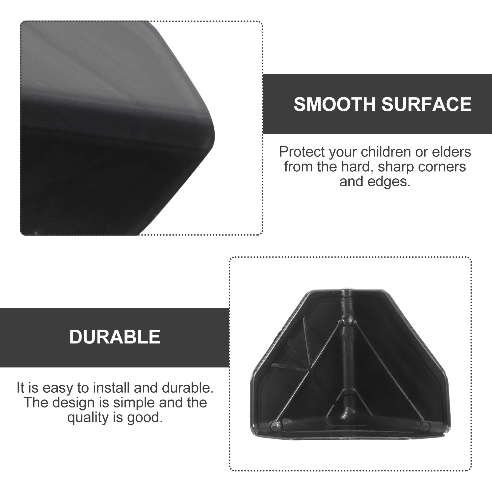 100Pcs Box Corner Protectors Black Furniture Corner Guards Edge Pads Cushion for Packaging Storage Collision Protection Guard
