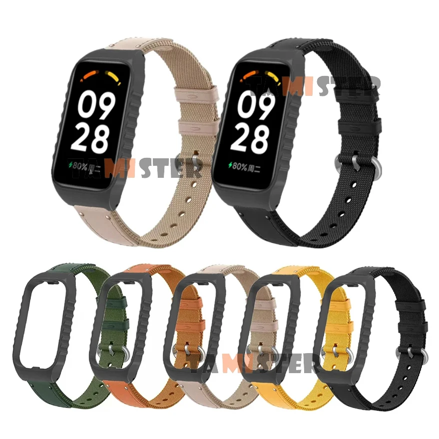 Replacement Strap For Xiaomi Smart Band 8 Active Wristband Nylon Bracelet For Redmi Band 2 Smart Watch Band Correa Accessories