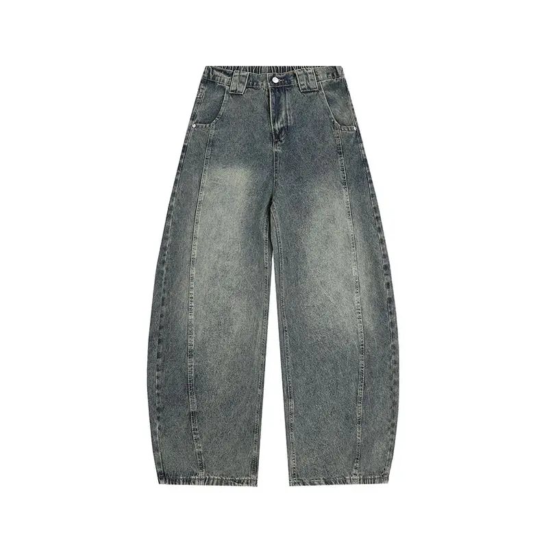 

Новые мужские джинсы, широкие брюки большого размера, свободные винтажные лоскутные джинсовые брюки с молниями, уличная одежда, мужские брюки