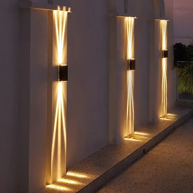 Imagem -03 - Luz Minimalista do Alpendre com Feixe Estreito para a Parede Exterior Lâmpada Led Impermeável para o Terraço e o Jardim