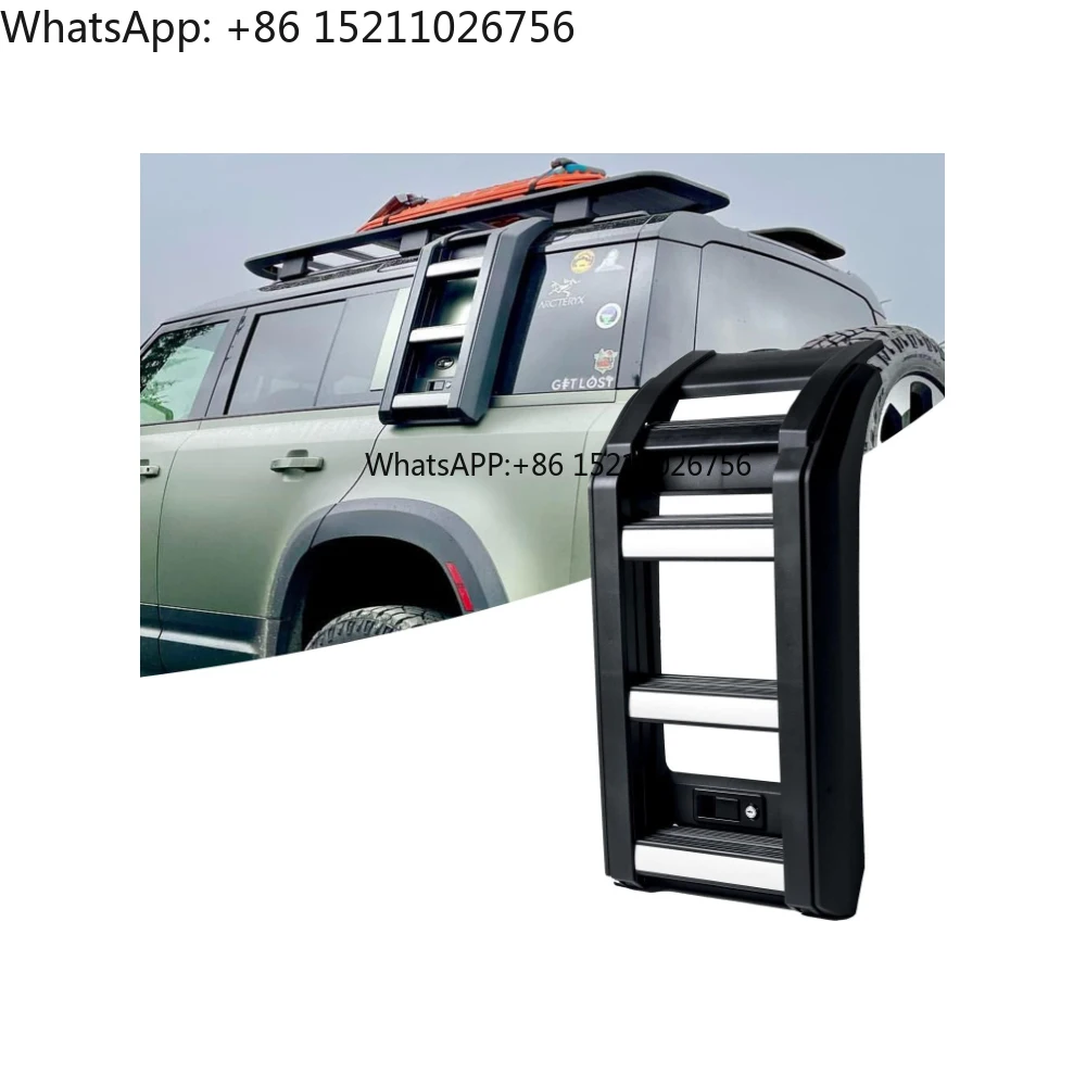 الصين المورد سيارة سلم خلفي الجانب للطي سلم الجانب سلم الباب الجانبي لاند روفر المدافع 90 110 #1