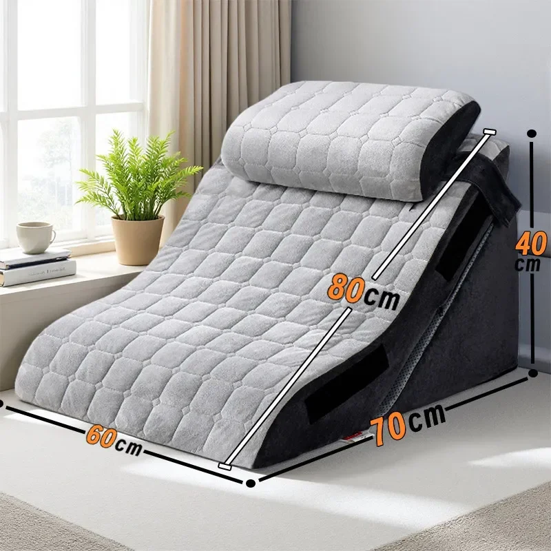 Acid Reflux Medical Incline Cushion,Adjustable Elderly Back Pad,Full Wrap Nursing Mat,Cervical Support Half-reclining Pillow