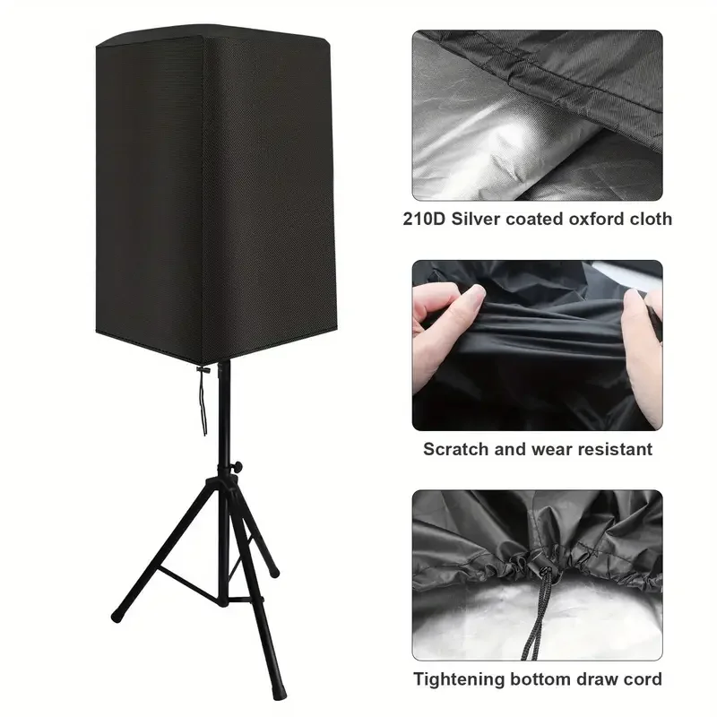Durable Black 210D Oxford Cloth Speaker Covers - Water and D