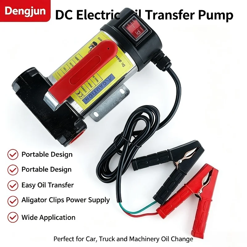 Portable Electric Diesel Transfer Pump 12V 24V 220V Self‑priming Forward Reverse DC Fuel Oil Extractor Pump