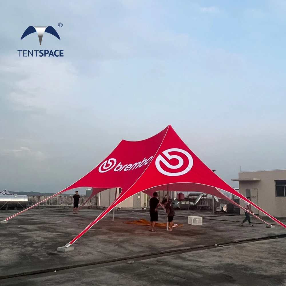 Large Star Luxury Hotel Star Tent With PVC Window Wall Anti Uv Outdoor Canopy Tent Heat Transfer Print Tent For Outdoor Event