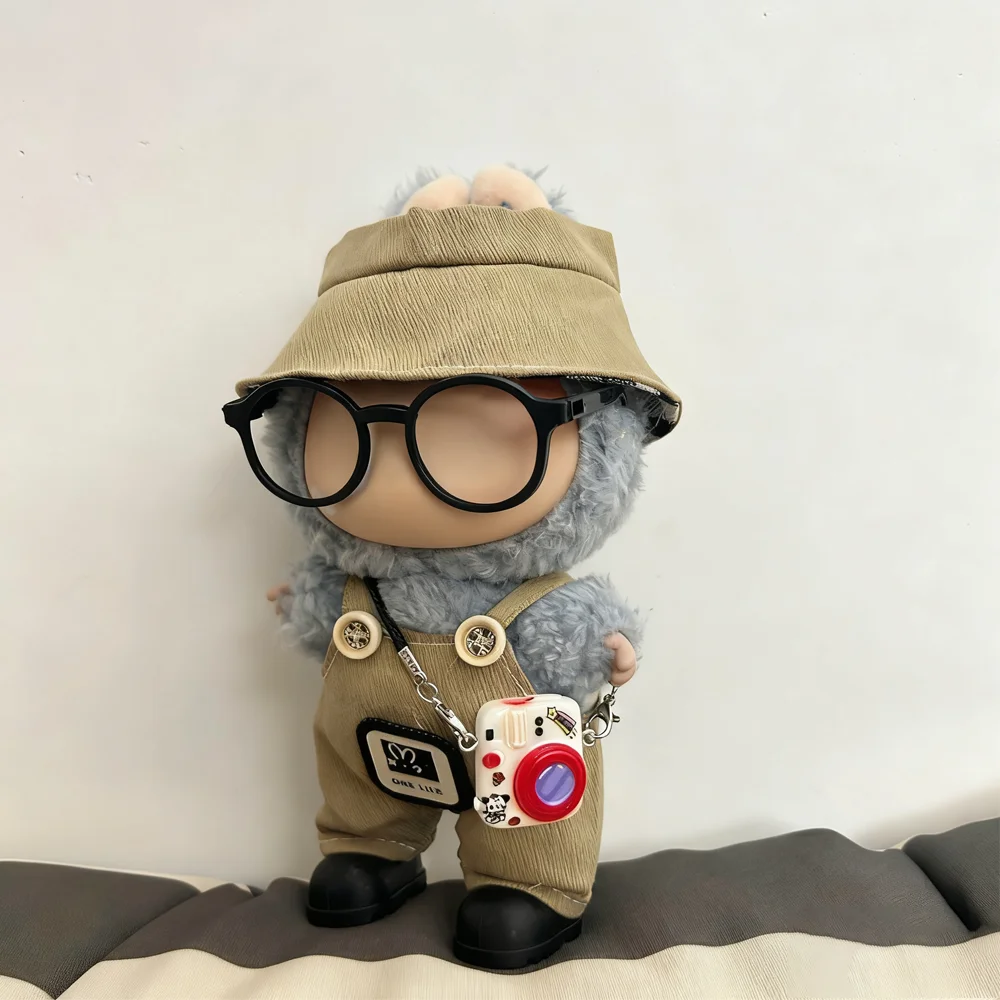 ชุดเสื้อผ้าตุ๊กตาขนาด 17 ซม. สำหรับตุ๊กตา V1V2V3 Labubu ชุดเอี๊ยมสไตล์เกาหลี ดีไซน์แบบไอดอล ทำจากผ้าฝ้าย สำหรับตกแต่งตุ๊กตา