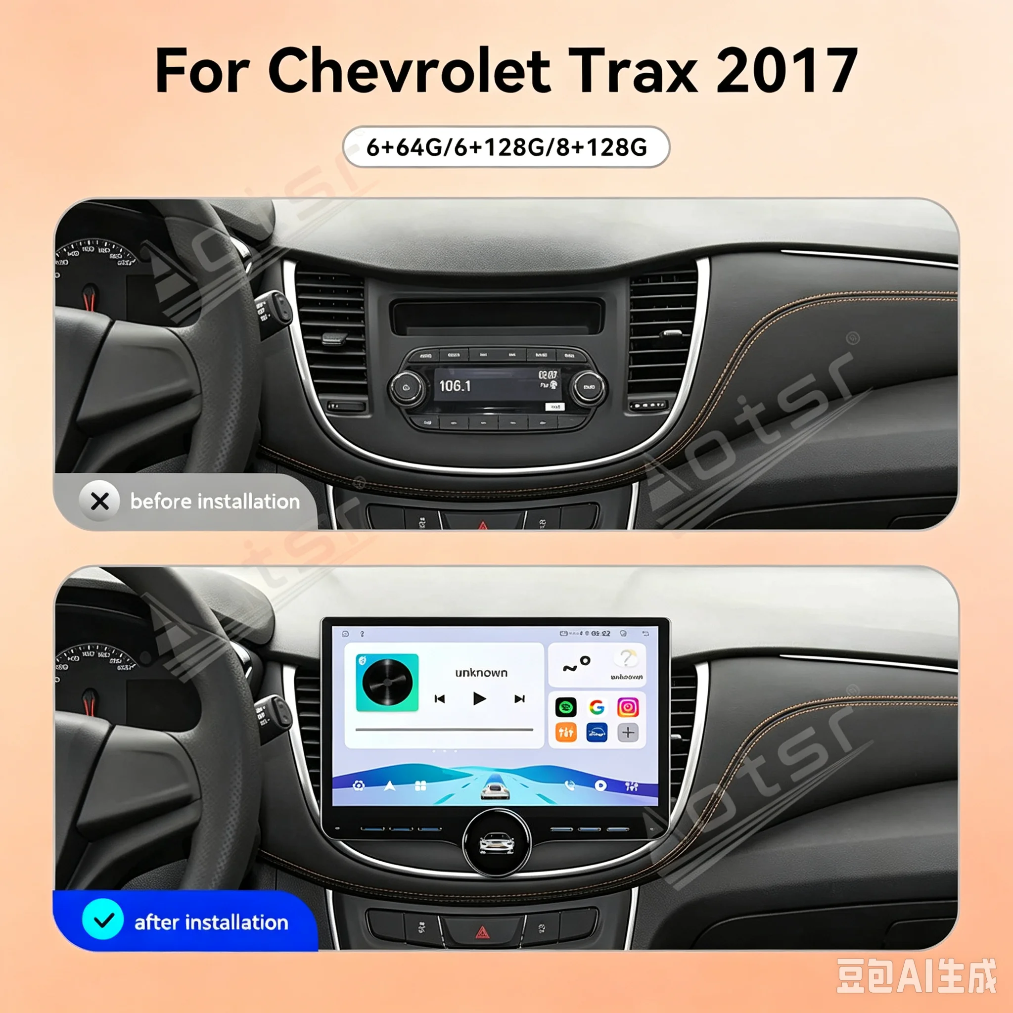 Radio Tape Recorder For Chevrolet Trax 2017 11.5 Inch Android 15 Stereo Head Unit Car GPS Navigation Wireles Android Auto
