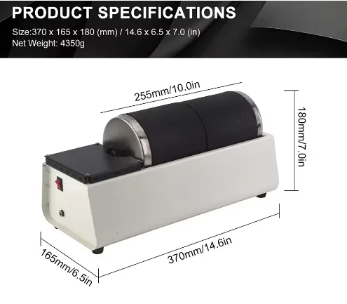 Dual Drum Rotary Rock Tumbler Polisher Machine - view 3