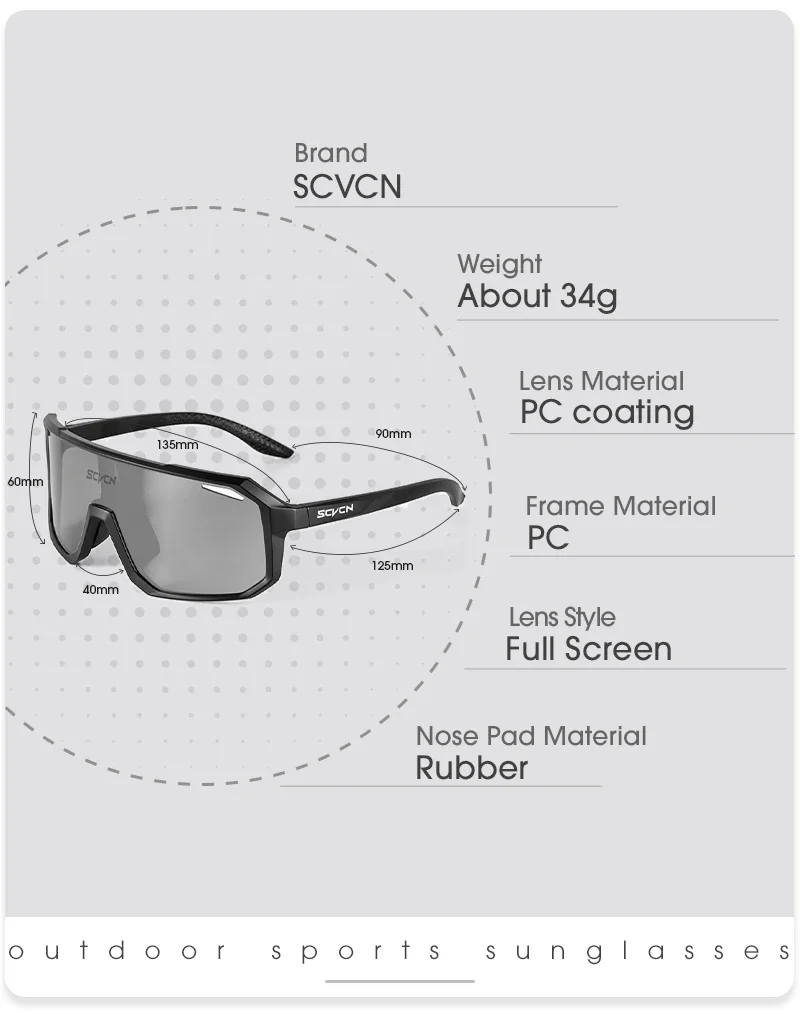 Photochrome Herren UV400 Radfahren Sonnenbrille Frauen Sport Lauf Brillen für Männer Gläser Straße Mountainbike Fahrrad Brille – Detail 6
