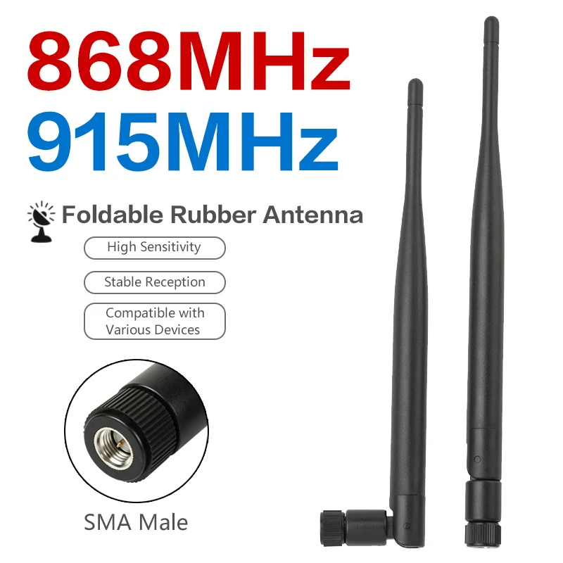 868MHz 915MHz LoRa 5dBi Meshtastic Omni Antenna 19cm Foldable Aerial SMA Male IPX U.FL Pigtail Cable for GSM IoT Wireless Module