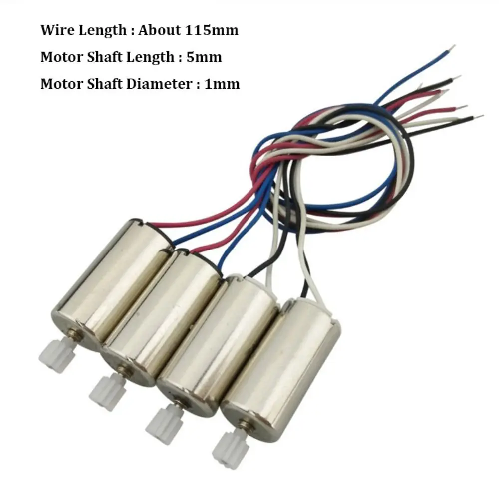 1pc or 2pcs/set Forward Backward Rc Mini Motor 816 Motor Silver RC Quadcopter Replacement Electronic Accessories
