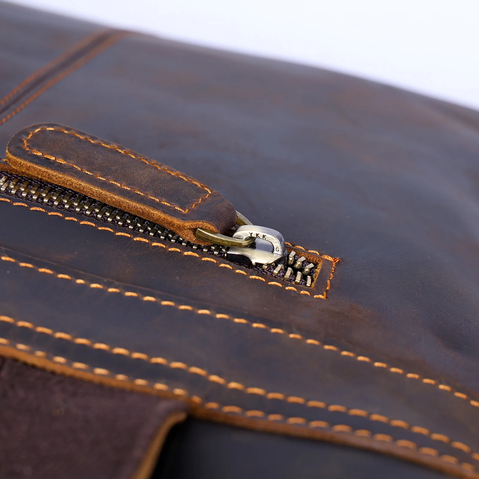S.WORKER Vintage Echtleder Herrenrucksack Handgefertigte Top-Grain-Leder Laptop-Umhängetasche Crazy Horse Tasche Mode für Männer – Detail 13