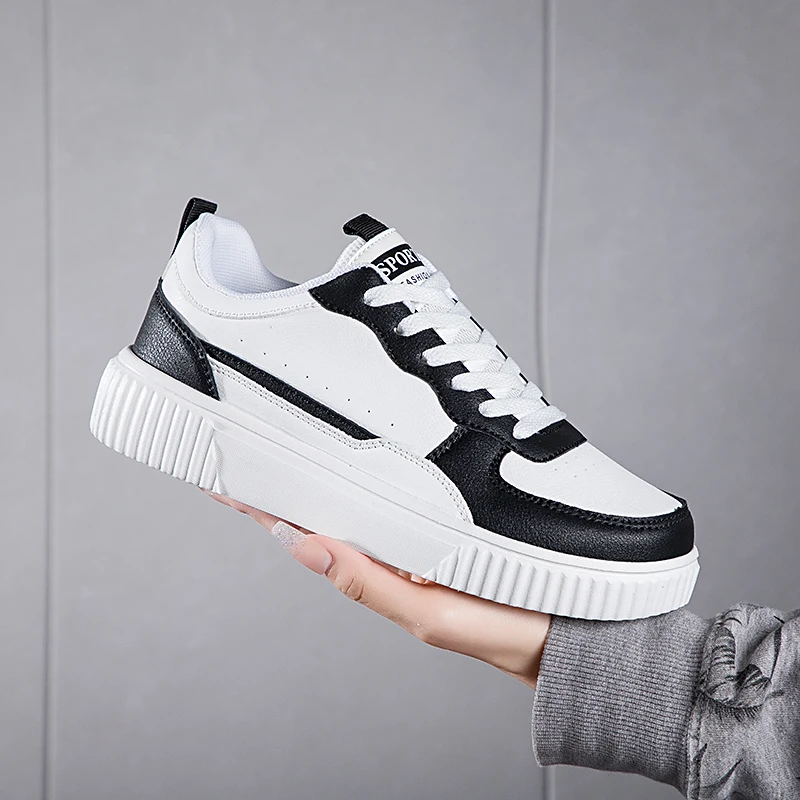 Womens Walking Shoes Platform Soles Skateboard Shoe Comfortable Fashion Women Tennis Sneakers Color-blocked