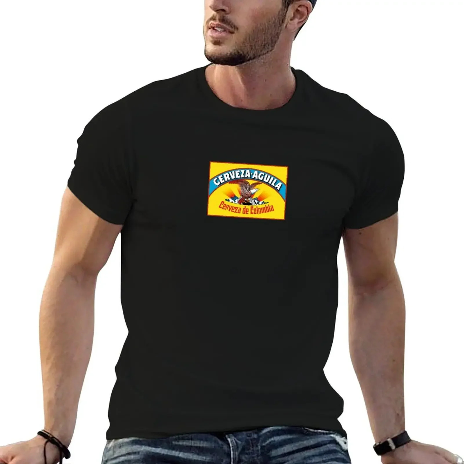 

Aguila BEER T-Shirt cotton man t-shirts sports fans plain t shirts men