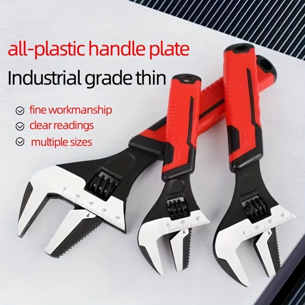 

Adjustable Wrench Stainless Steel Universal Spanner Bathroom Wrench Large Open High Quality Plumbing Repair Tool Household