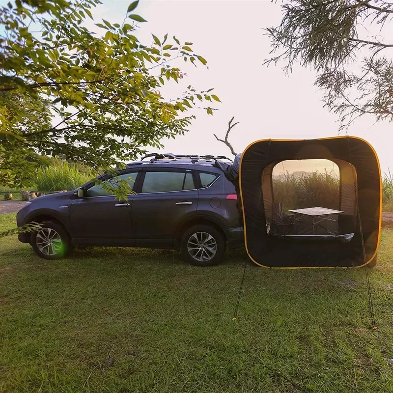 Imagem -02 - Barraca Traseira Estendida do Carro para 46 Pessoa Tendas Pop up Automáticas Acampamento ao ar Livre Impermeável Viagem Folding Mosquito Net Acessórios