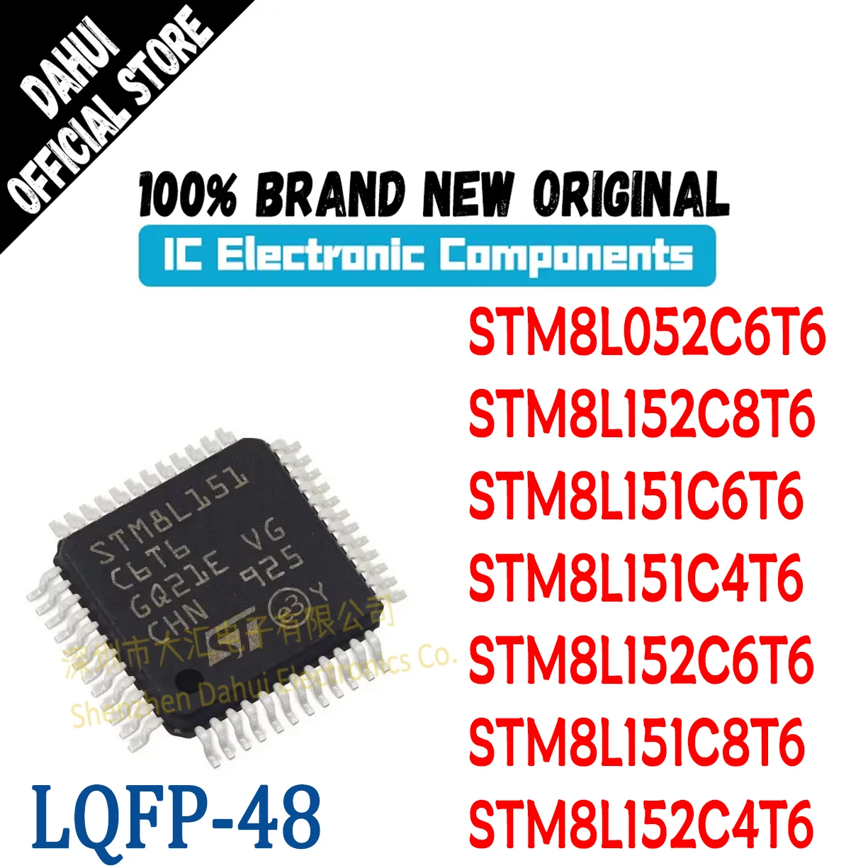 STM8L052C6T6 STM8L152C8T6 STM8L151C6T6 STM8L151C4T6 STM8L152C6T6 STM8L151C8T6 STM8L152C4T6 STM8L STM IC MCU Chip LQFP-48