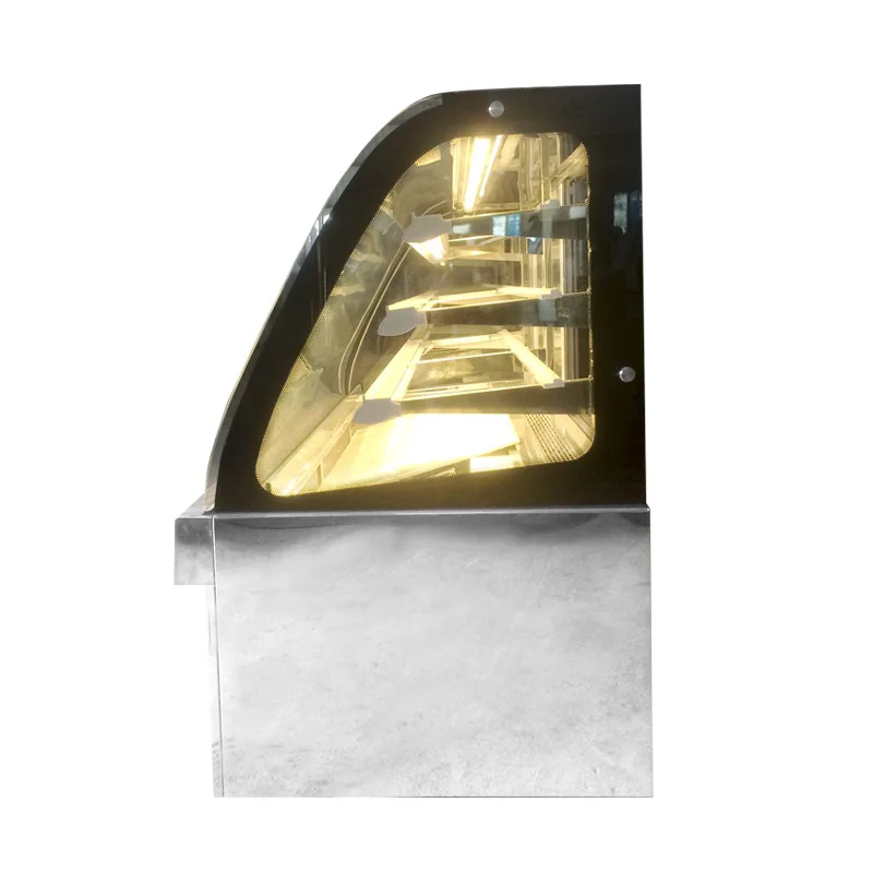 Custom Made Stainless Steel Cake Refrigerator Showcase Fridge Cake Bakery Display Case