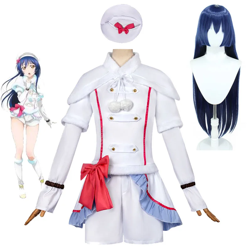 

Костюм для косплея и парик Уми Соноды из LoveLive! на Рождество Костюмы для выступлений Уми из School Idol Project, аниме-костюмы на Хэллоуин