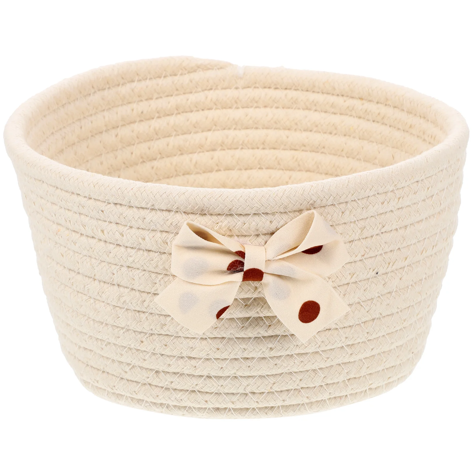 

Home Decoration Storage Basket Weave Decorative Small Organizer Cotton Rope Tassel