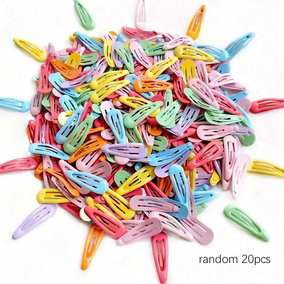 20pcs สีสุ่มผสมผมคลิปด้านข้าง Bangs Barrette แต่งหน้าล้างหน้าอุปกรณ์เสริมผู้หญิงจัดแต่งทรงผม Hai