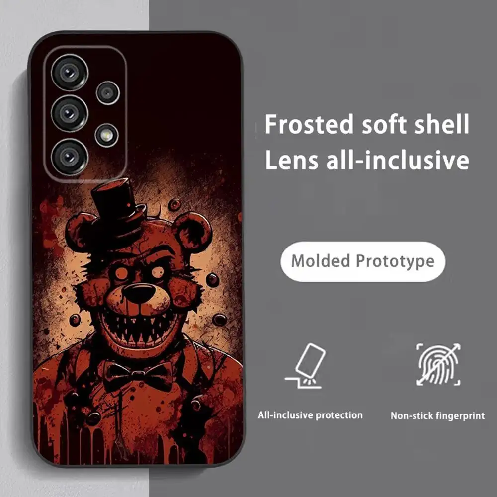 Five-Nights-At-Freddys F-Fnaf Phone Case For Samsung S25,S24,S21,S22,S23,S30,Ultra,S20,Plus,Fe,Lite,Note,10,9,5G Black Cover - Image 3