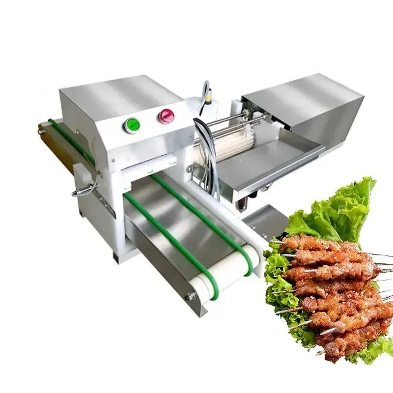 Automatic Industrial Stainless Steel Kabab Skewer Machine Beef Meat BBQ Meat Skewer Maker