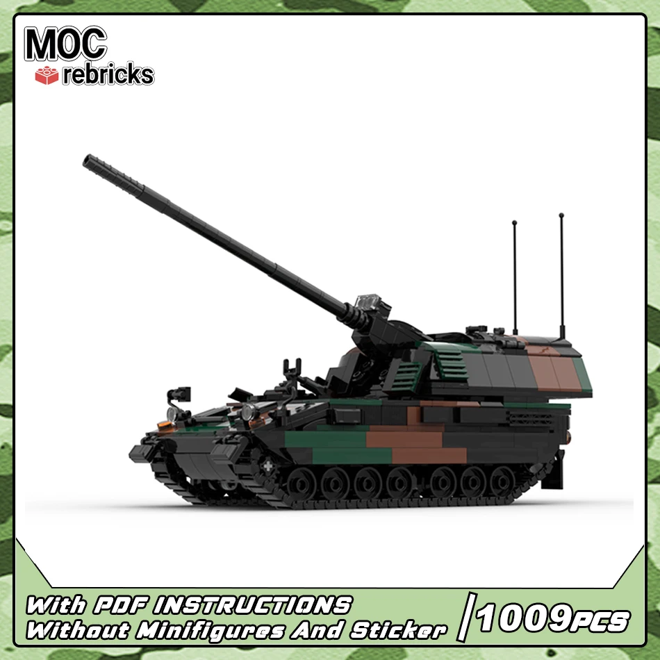 

Военная серия PZH 2000, набор моделей танка MOC, армейские вооруженные силы, боевой автомобиль, строительные блоки, кирпичи, игрушка, детский подарок на день рождения