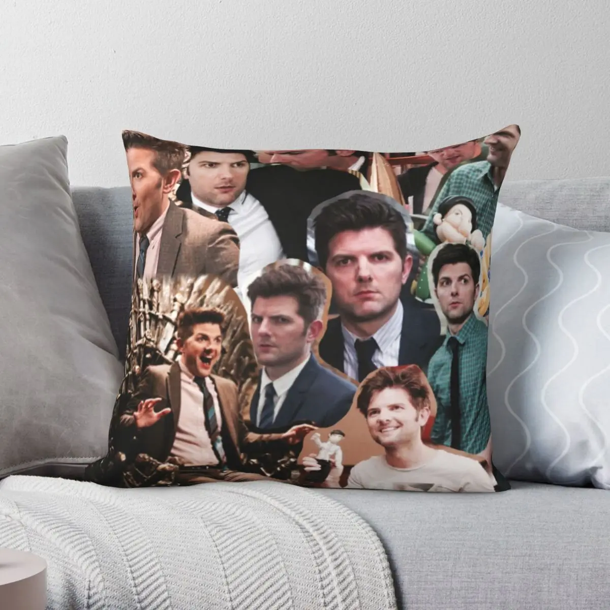 Ben Wyatt Adam Scott Square Pillowcase Polyester Linen Velvet Creative Zip Decorative Pillow Case Room Cushion Cover 45x45