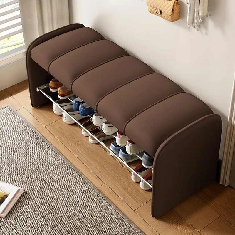 Shoe changing stool household door shoe cabinet sitting integrated shoe rack seated home storage