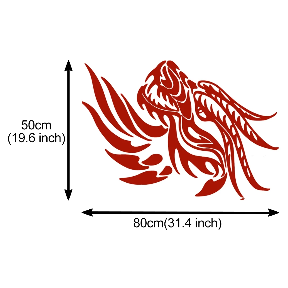 1PCS Loong Totem Power Graphics Sticker for Car Body Hood Bonnet Cover Door, Dragon Decals Film Foil PVC Auto Exterior Styling