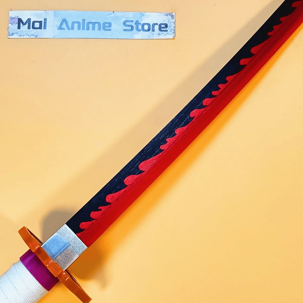 Figurine Katana lumineuse de 40 pouces, faux damas, modèle épée légère, taille réelle, Anime Katana japonais, accessoire de Cosplay, jouet non tranchant, cadeau