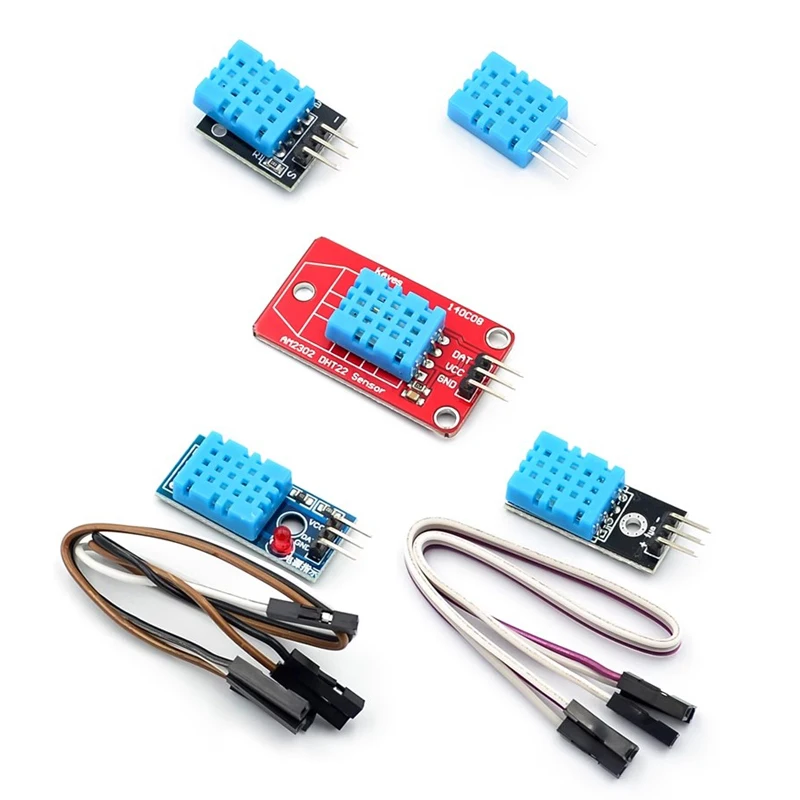 2~200Pcs DHT11 Temperature and Humidity Module Single Bus Digital Temperature and Humidity Sensor KY-015 with DuPont Cable