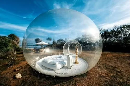 3m/4m/5m Inflatable Bubble Tent Outdoor Camping Large DIY Clear House Home Backyard Cabin Lodge Air Clear Tent