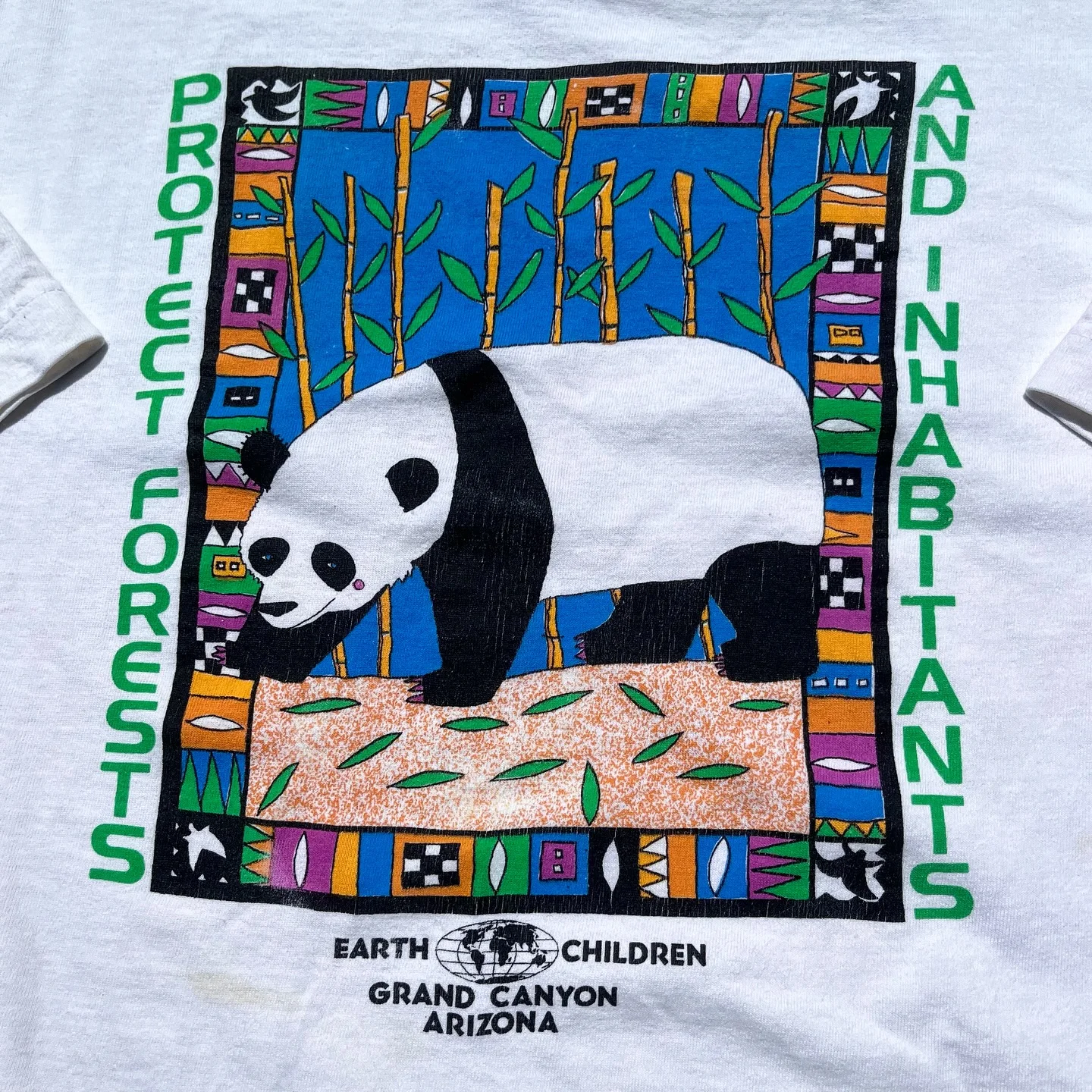 Natural Healing  Illustration Design Short Sleeve T-Shirt Panda Design Artistic  Style Unisex Cotton Summer Top