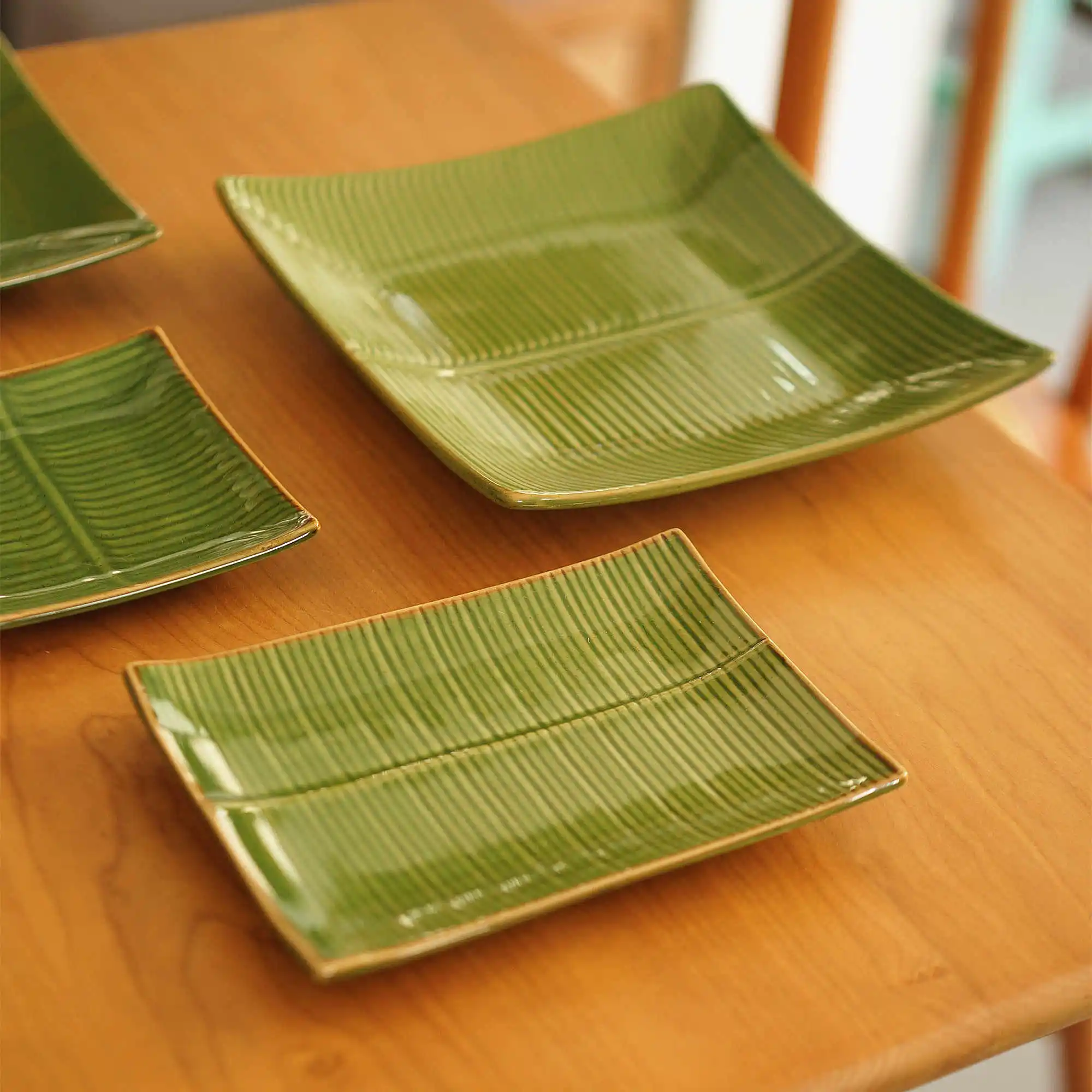 

Creative Ceramic Square Tablewares Japanese Style Restaurant Sushi Dim Sum Plate Household Breakfast Fruit Salad Plates