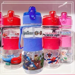 400ML Disney Cartoon kubek ze słomką figurki Anime cud Spiderman zamroził mścicieli pijących kubki na wodę dzieci butelka sportowa na wodę