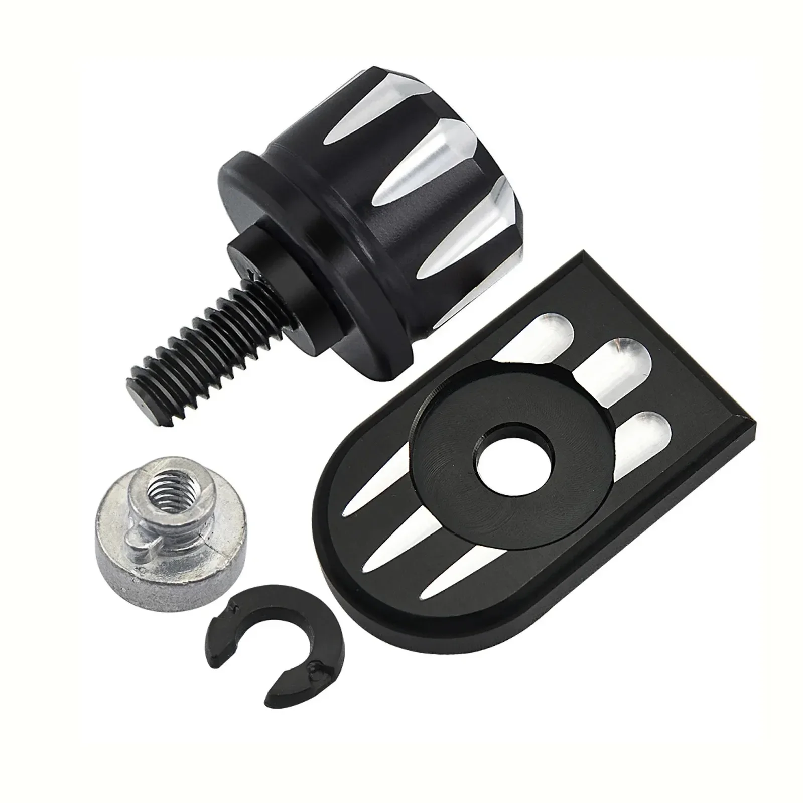 FoR Harley Davidson Sportster XL Dyna Bob Softail Fat Boy Touring Glide CVO Rear Fender Seat Bolt Tab Screw Nut Knob Cover