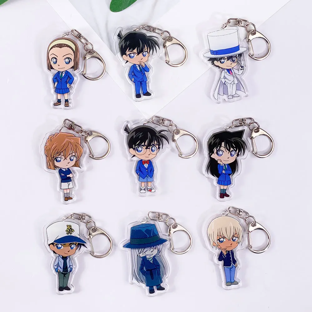 شخصيات أنيمي المحقق كونان الاكريليك لطيف المفاتيح الاكسسوارات حقيبة سحر ظهره قلادة الكرتون كيرينغ هدايا للأصدقاء