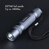 Convoy S2+ Grey With Luminus SST40 LED Portable SMO Flashlight For Outdoor Camping Cycling Lighting Hard Light Lantern Torches