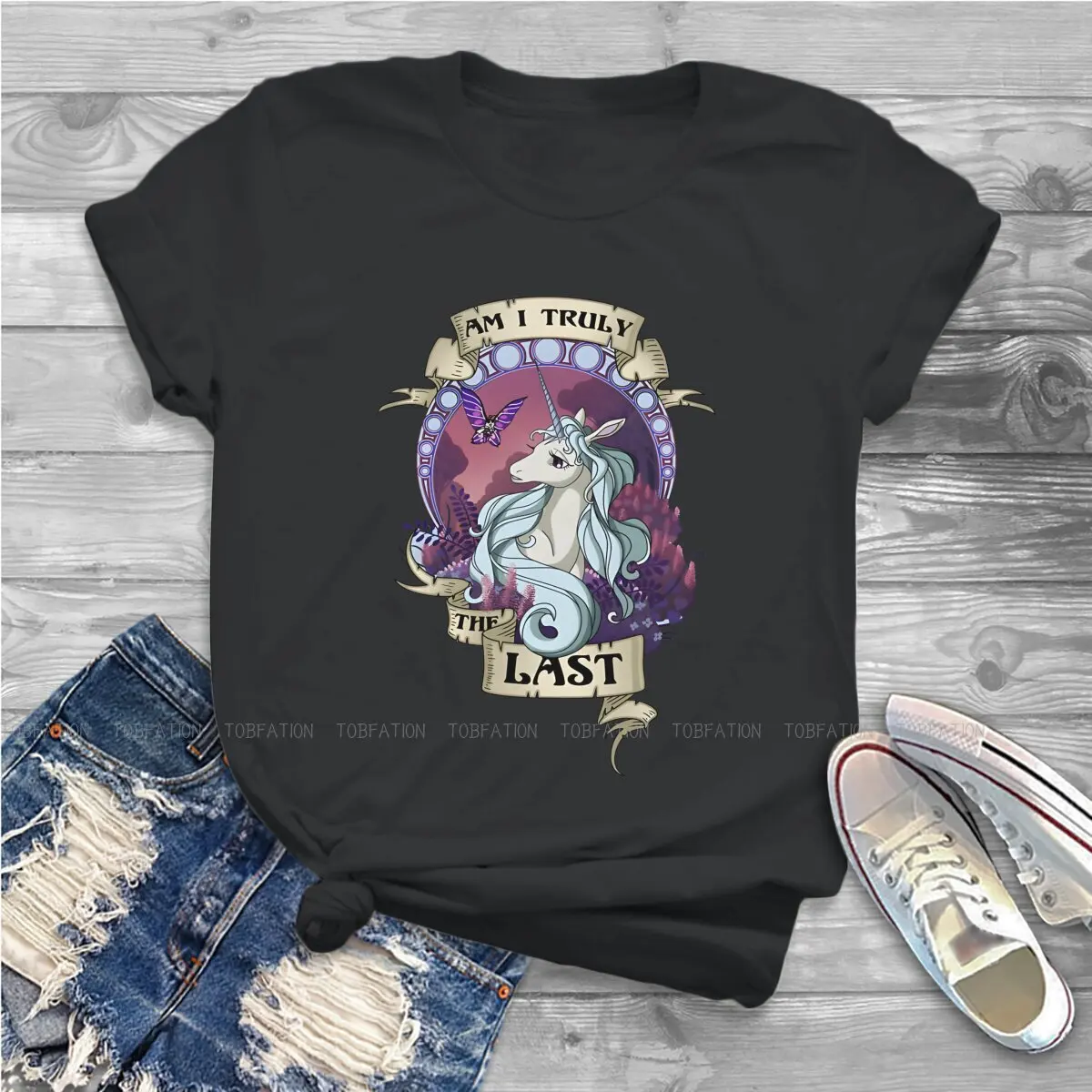 Cute Unicorn Cartoon TShirt for Woman Girl The Last Basic Leisure Sweatshirts T Shirt New Design Loose