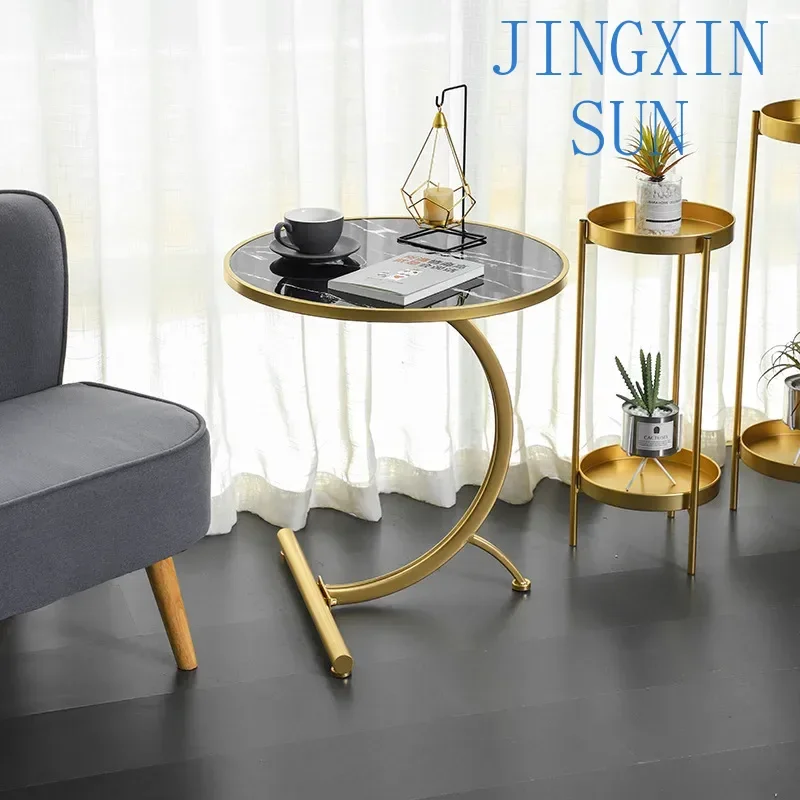 Bedroom Imitation Marble Home Side Round Coffee Table Living Room